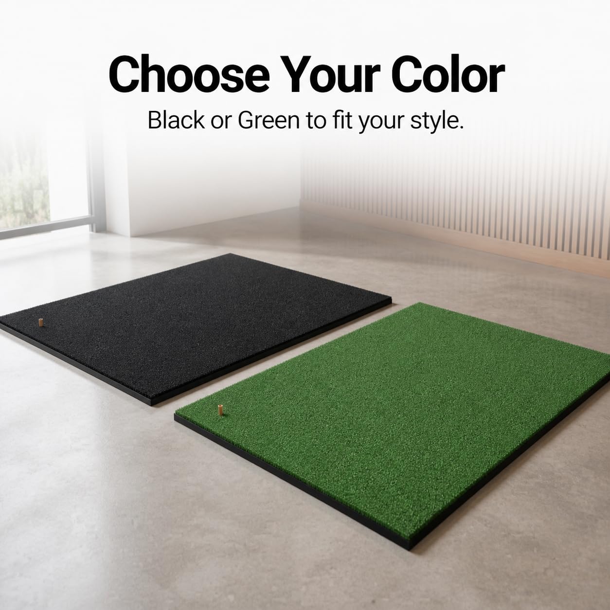 Golf Tragbare Übungsmatte Indoor | composite Material - Golf-Tee enthalten - für Golfübungen - PP-Gras - Basis - für Heimgebrauch