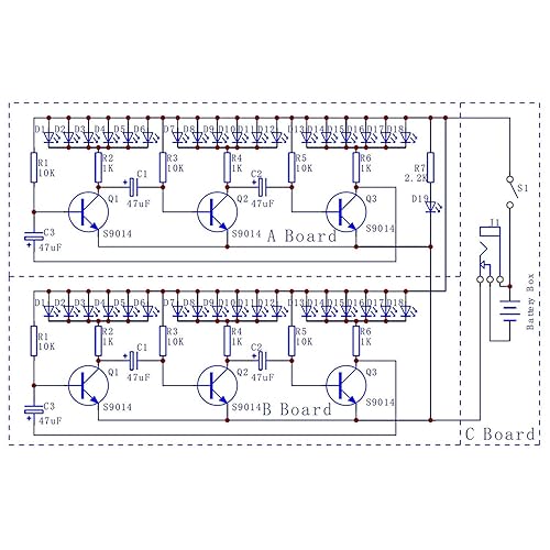 Miniatura 6 de Colorido LED RGB LED intermitente árbol de Navidad DIY Kits Electrónica Colorido 3D Árbol de Navidad DIY Módulo Kits divertidos Junta PCB para
