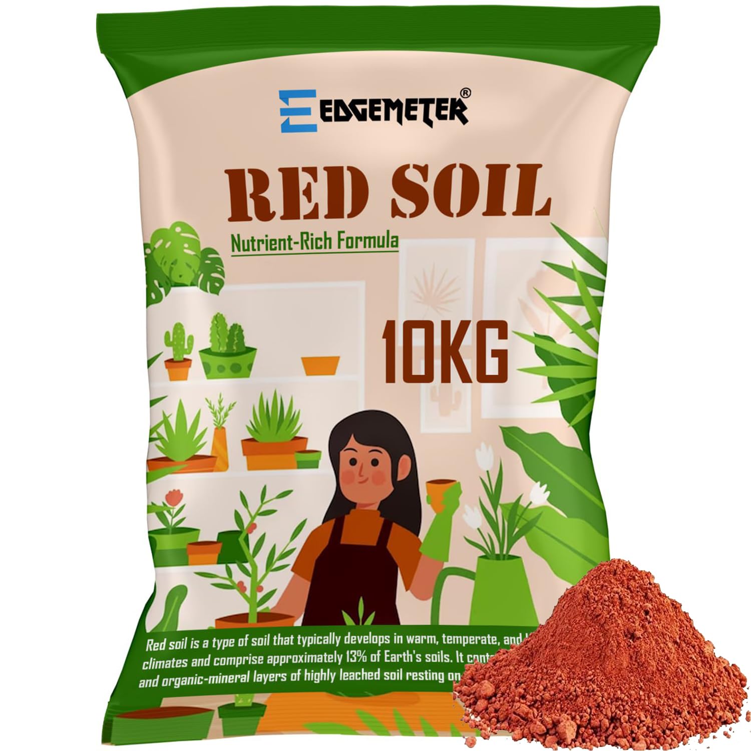 EDGEMETER Garden Red Soil for Plants - 10 Kg | Fertilizer for Plants | Manure for Home Gardening (B0D22G2HMM) Amazon Price History, Amazon Price Tracker