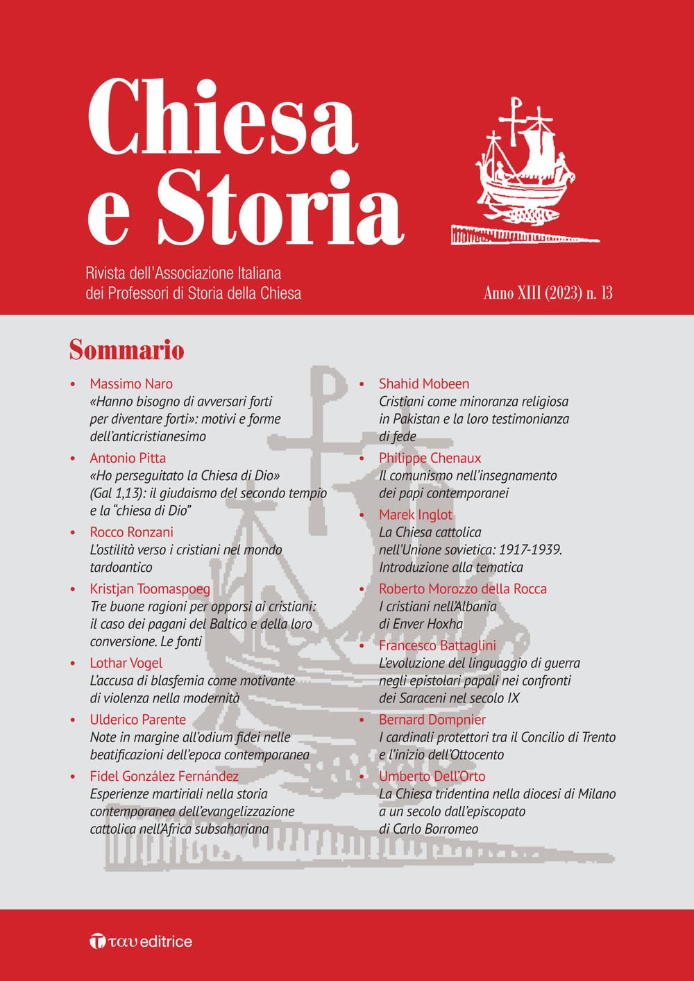 Chiesa E Storia. Rivista Dell’Associazione Italiana Dei Professori Di Storia Della Chiesa (2023) (Vol. 13) - 4