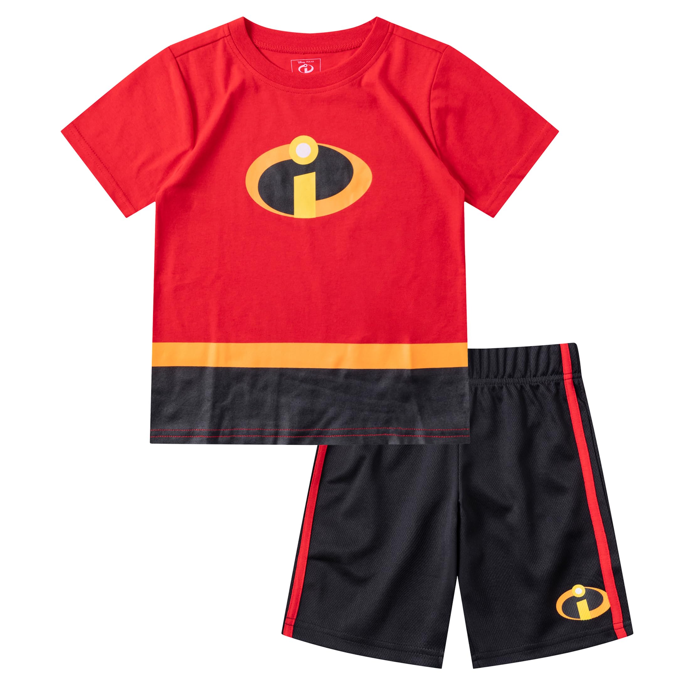 Disney Cars, Mickey Mouse, Monsters Inc. Boys Short Sleeve T-Shirt and Shorts Set for Toddler, Little and Big Kids