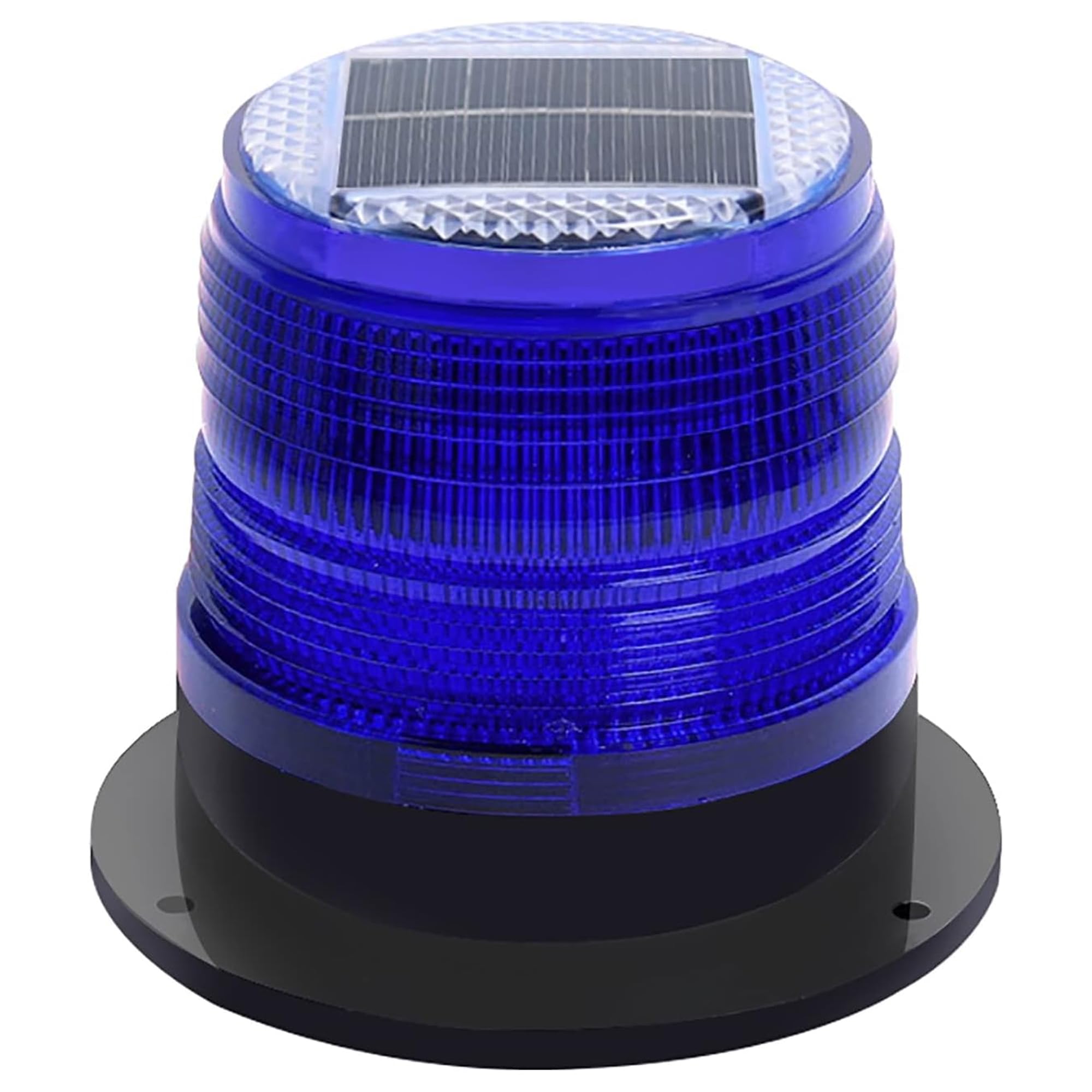 Solar Strobe Warning Light: Strong Magnetic Base Waterproof Traffic Light,Solar Safety Flashing LED Lamp for Construction, Traffic, Factory, Safety Sign, Crane Tower, Boat Navigation (Blue)