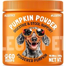 Pumpkin Powder for Dogs Digestive & Stool Support Fiber Blend with Pumpkin, Pumpkin Seed & Apple Helps Support Firm Stool, Gut Health & Regular Digestion 60 Scoops