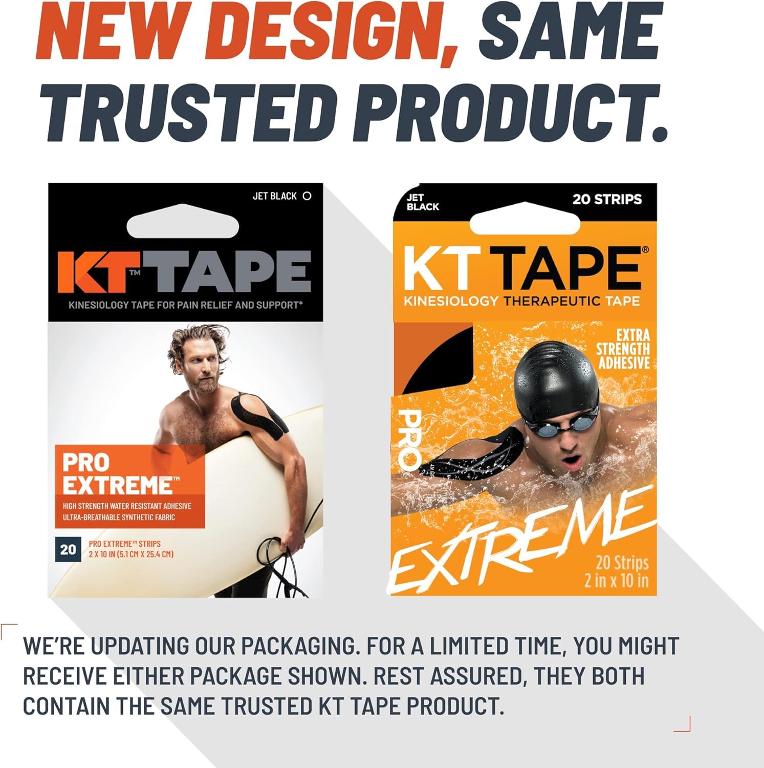 KT Tape Pro Extreme - Cinta Deportiva para kinesiología elástica terapéutica, 20 Tiras precortadas de 10 Pulgadas, 100% sintética Resistente al Agua Transpirable, Pro y Olympic Choice, Sonic Blue
