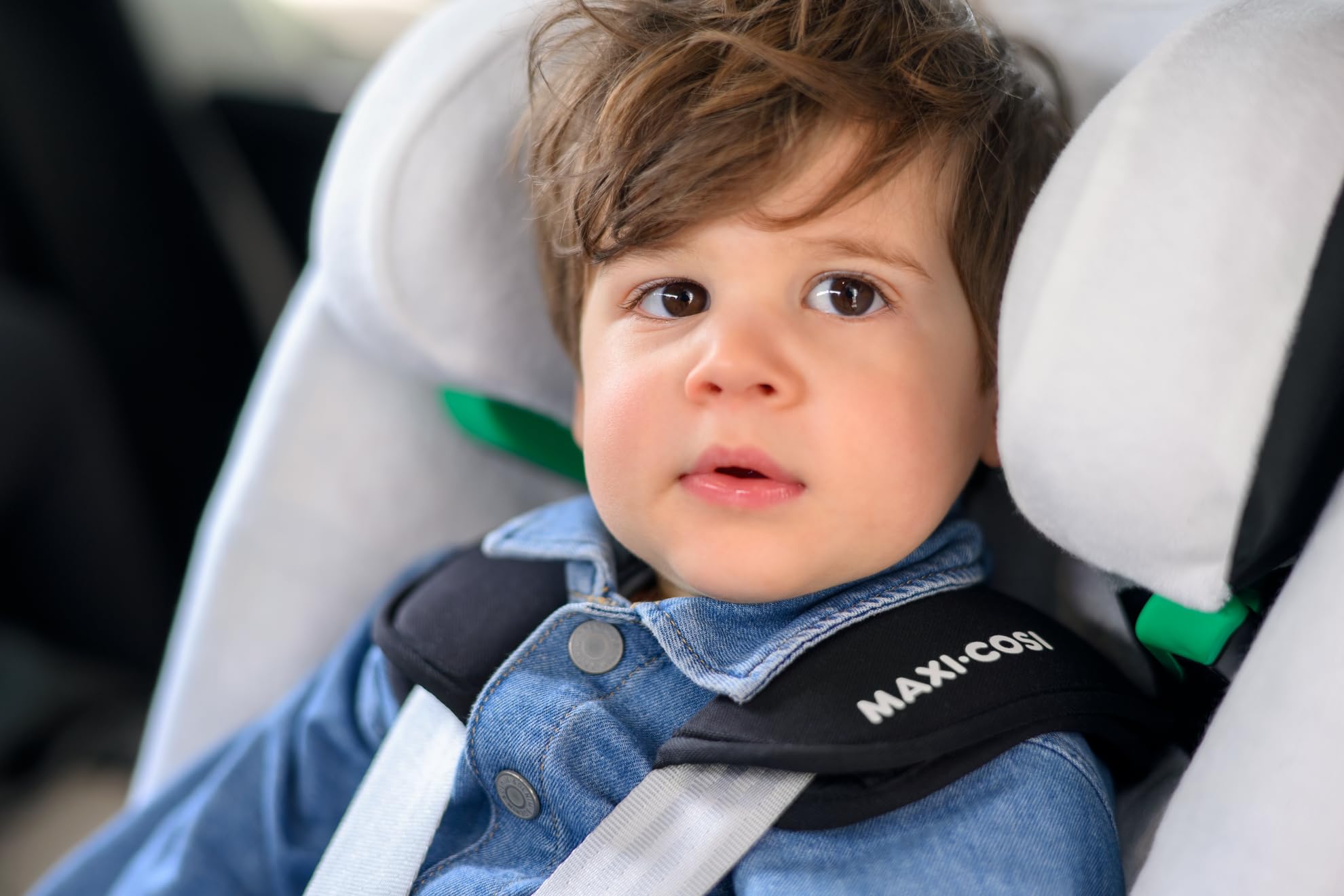 Maxi-Cosi Rivestimento Seggiolino Auto in cotone organico per Emerald 360 S, Copri seggiolino per bambini, Morbido, Materiale traspirante che assorbe l'umidità, Lavabile in lavatrice, Natural White