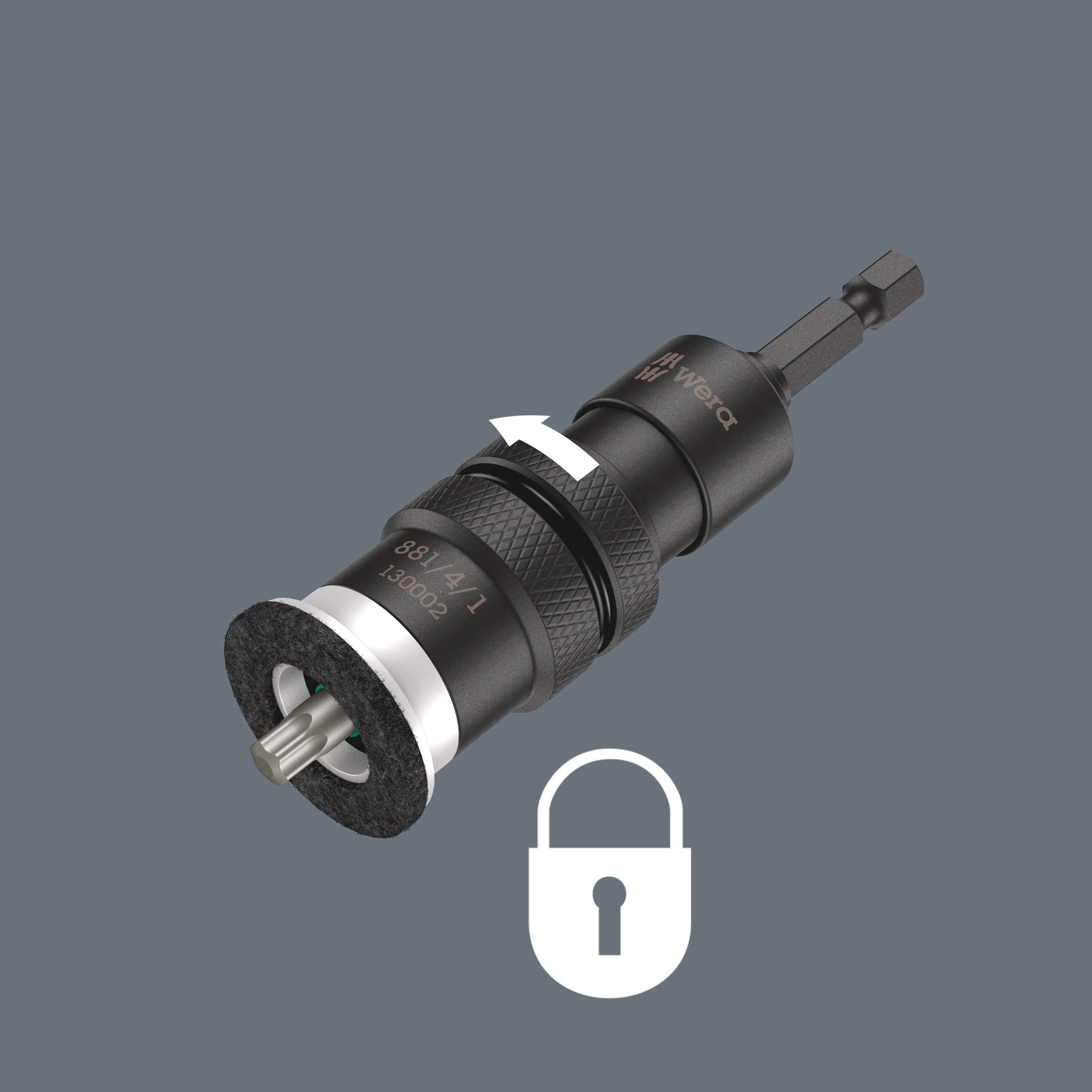 Wera 881/4/1 SB Porte-embouts à butée de profondeur réglable, 3 pièces