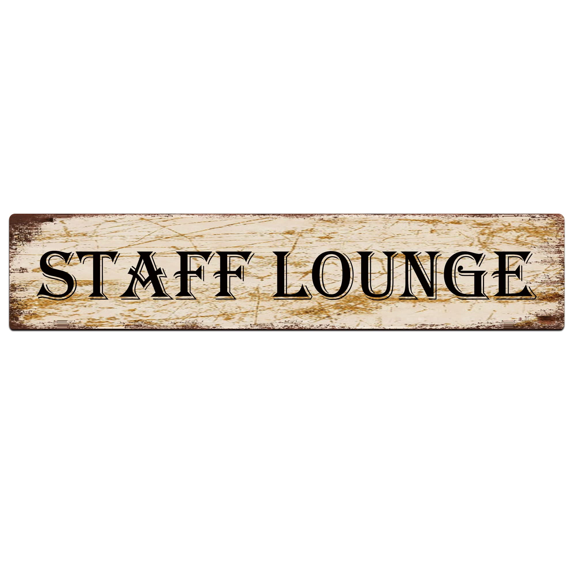 Staff Lounge Retro Tin Signs Aluminum Metal Sign for Kitchen Home Garden Wall Bar Cafe Decor 4x16 Inch