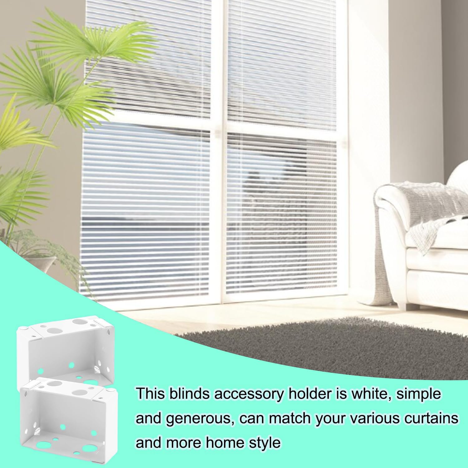 Soportes Para Ventanas Jetec 4 Pieces 1 Inch Blind Brackets White ...