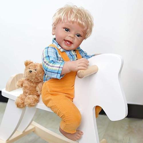 Miniatura 5 de JIZHI Muñecas de bebé Reborn realistas de 18 pulgadas de cuerpo suave realistas muñecas de bebé recién nacido con ropa y juego de regalo para niños