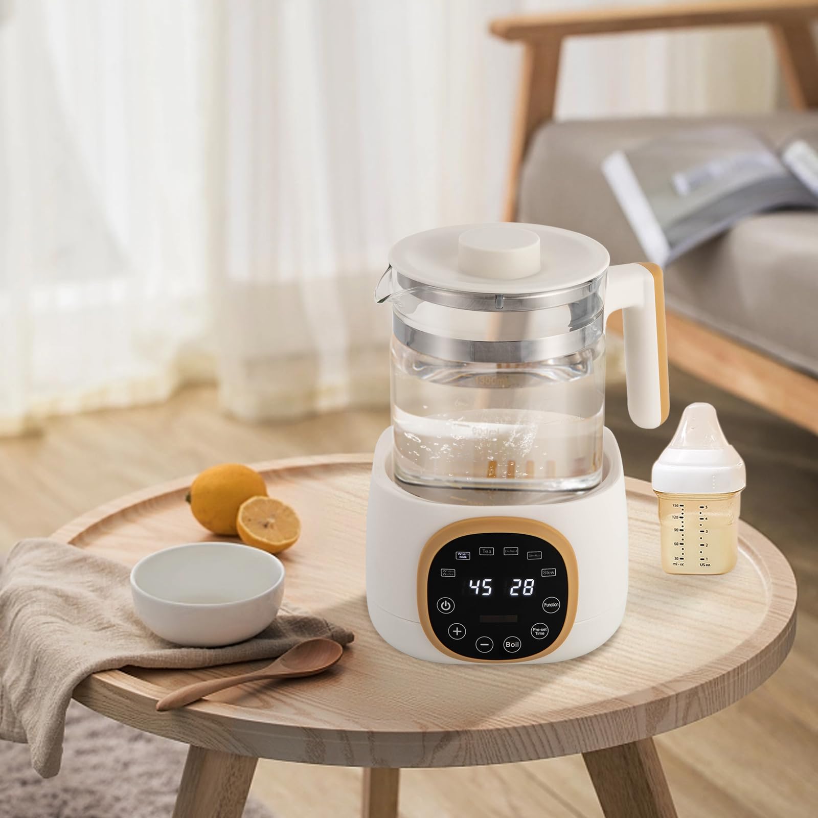 Máquina para biberones para bebés, mantiene caliente 72 horas, calentador de biberones para bebés, comida para bebés, hervidor eléctrico rápido