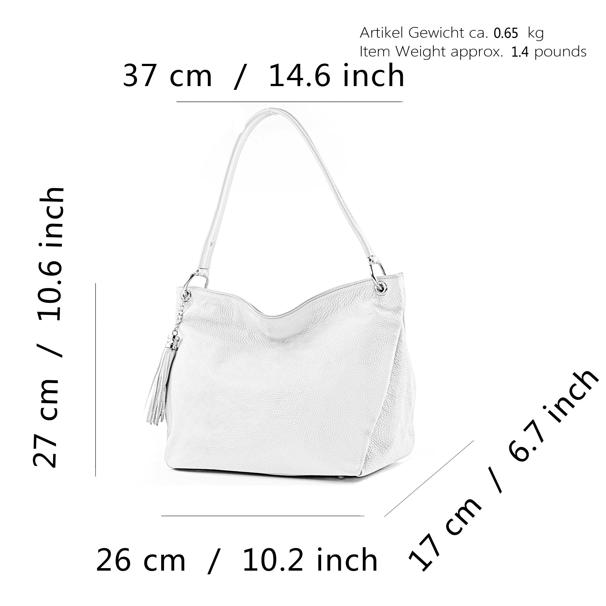modamoda de - T154 - Borsa a tracolla in pelle, Giallo sole 2021, m