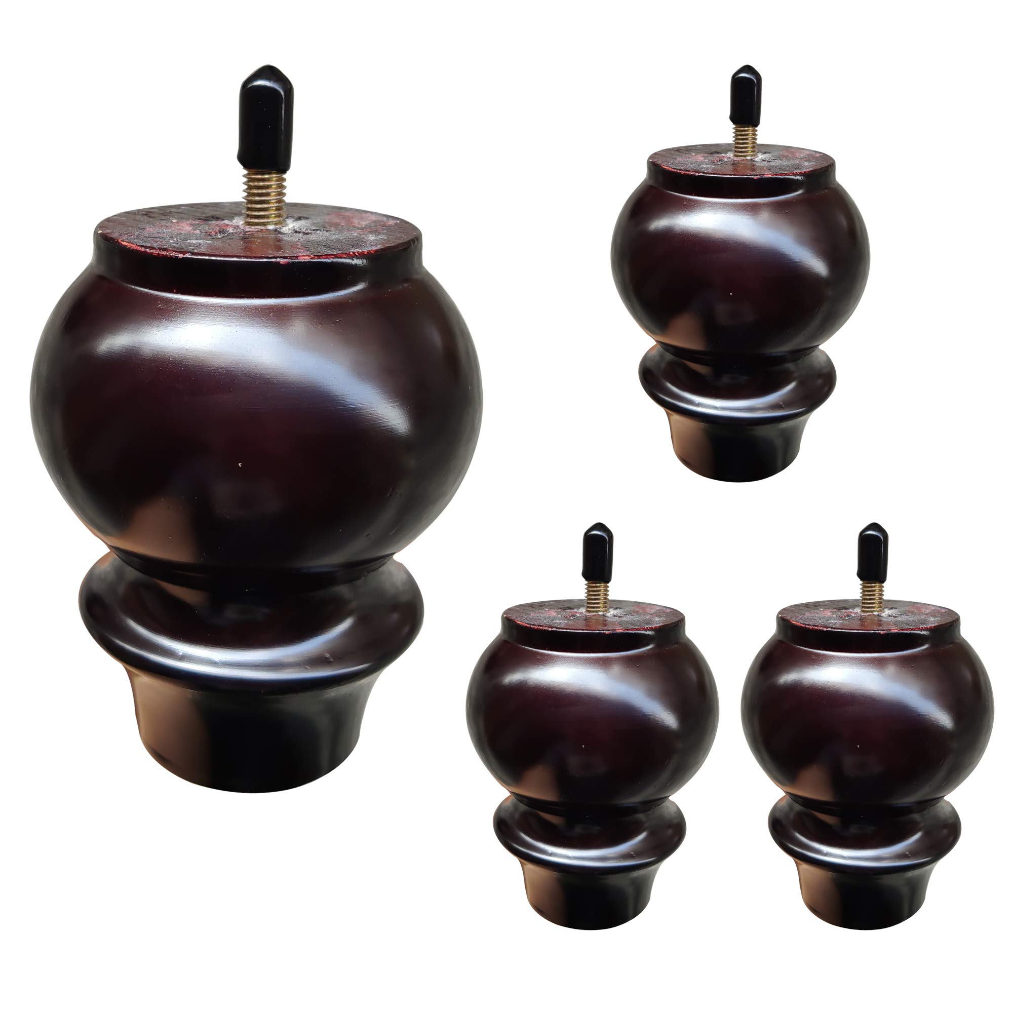 Buy Couch Legs for Furniture Set of 4 Couch feet Solid Wood 4 inch mid