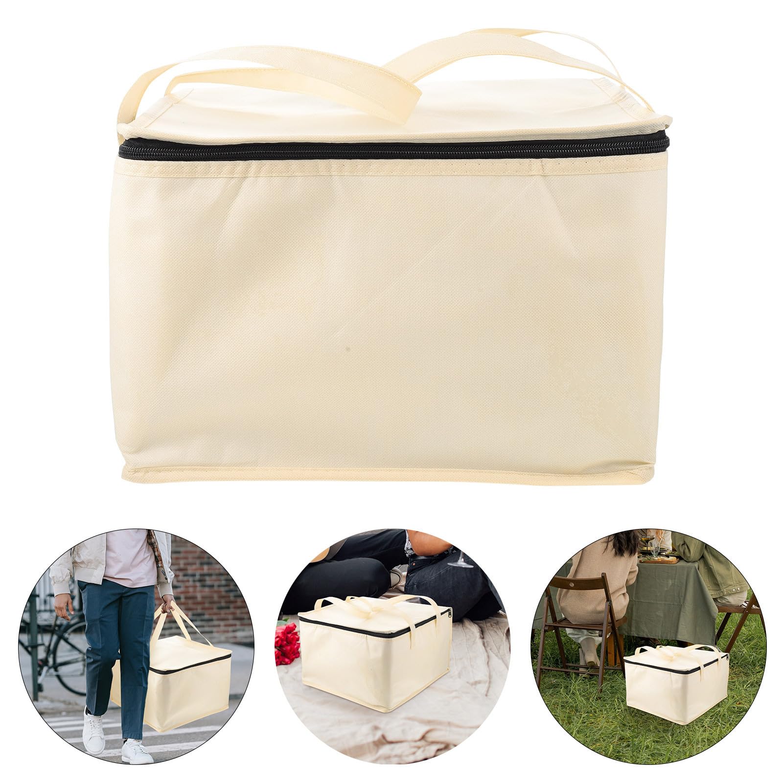 SHINEOFI Isolierte Kühltasche für Torten 35X35X23cm mit Wärmeschutzbeutel für Picknick und Zuhause Kuchen Transporttasche