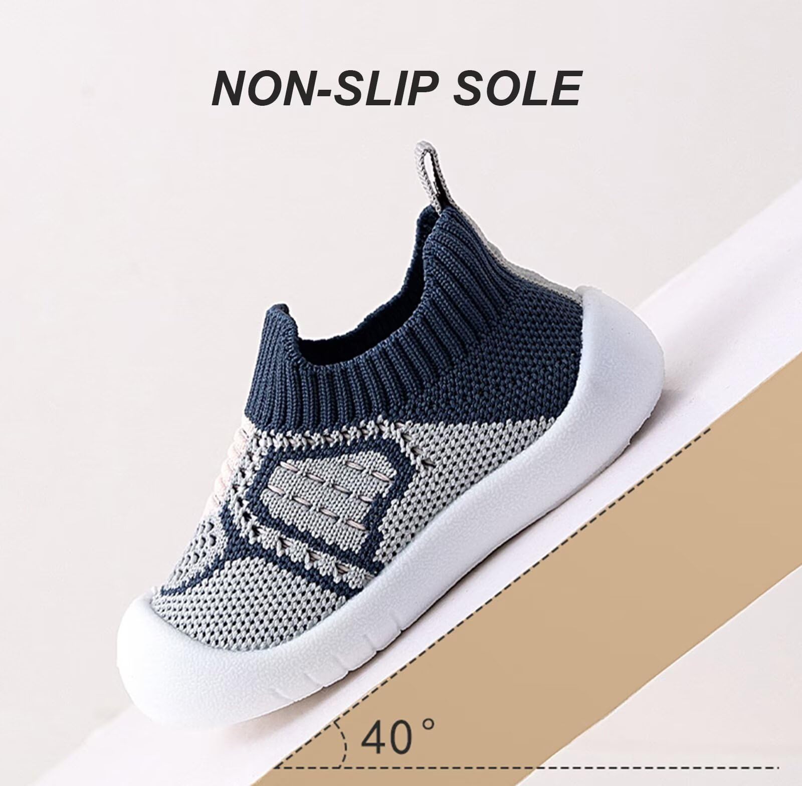 Chaussure Bébé Fille Garçon Premier Pas Chaussons de Marche pour bébés Chaussons respirants antidérapants Enfant Baskets