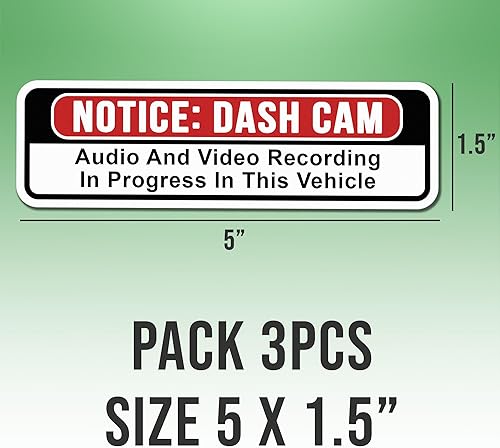 Miniatura 3 de 3 calcomanías negras para grabación de audio y video, para automóvil, camión, vinilo resistente al agua, tamaño 5 x 1.5 pulgadas