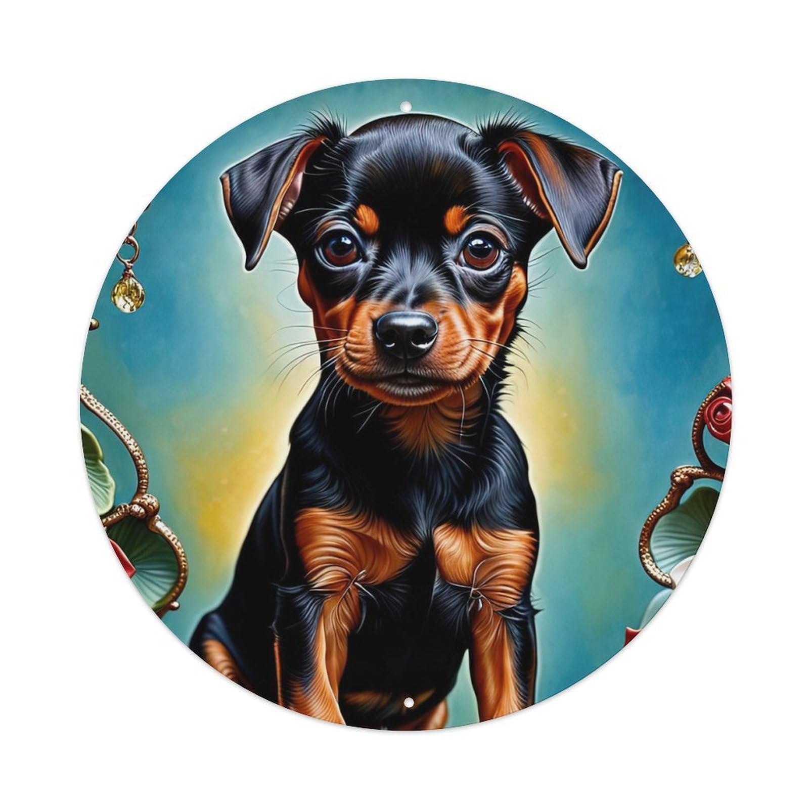 Animal Artwork Dobermann's Dog Metal Tin Sign
