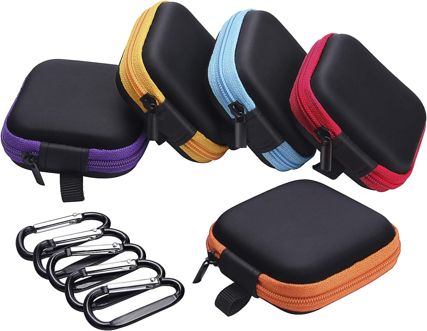 5 Pieces in Ear Bud Earphone Headset Headphone Case Mini Storage Carrying Pouch Bag