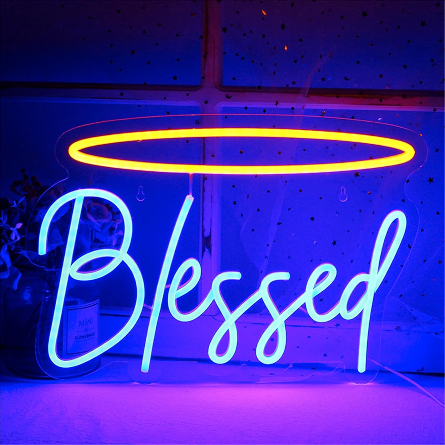 Amazon.com: MEOMO Blessed Neon Sign Festival Blessed LED Neon Light ...