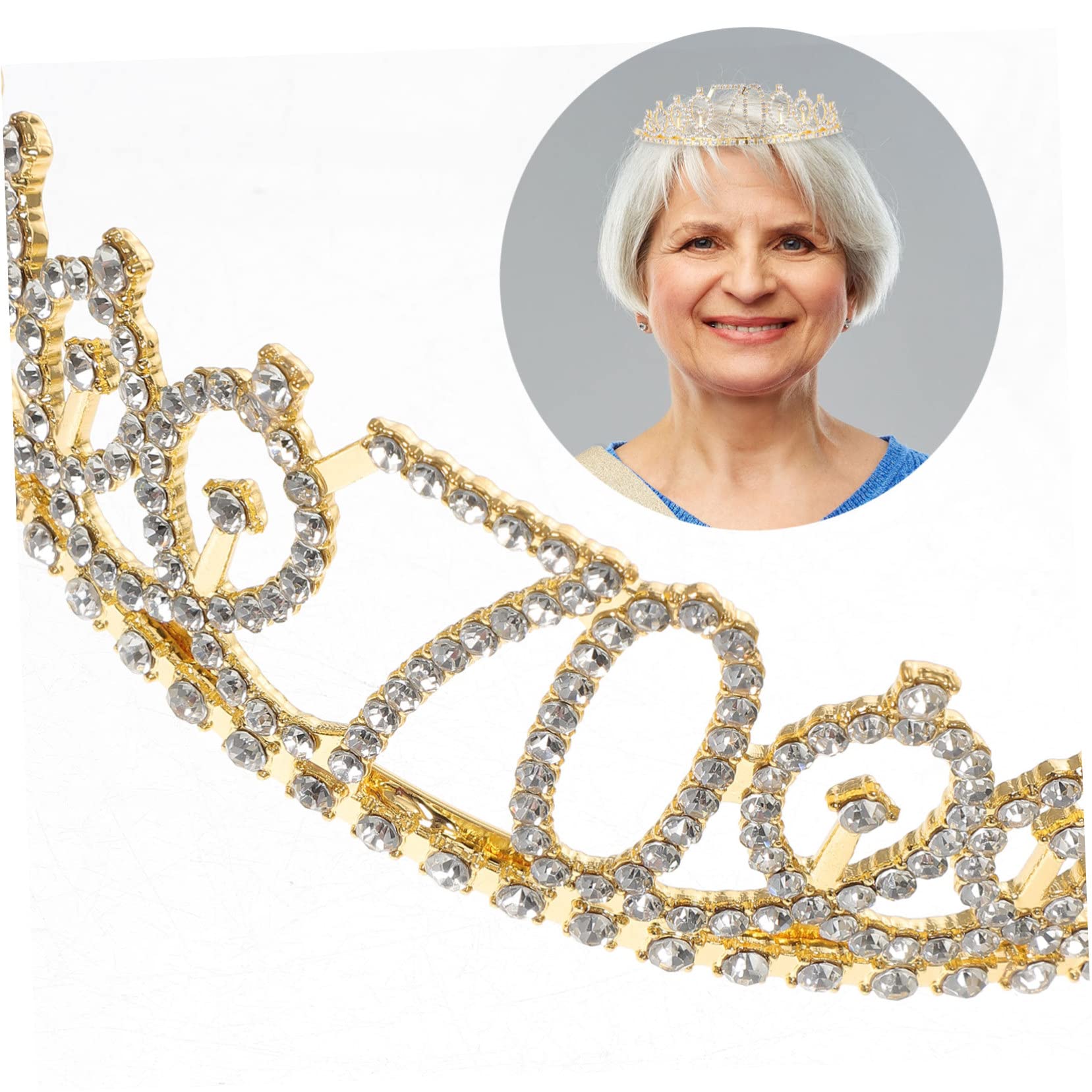 Abaodam 4sets Compleanno e Sash Decorativo Con Strass Per Donne Accessori Festivi Per Compleanno Feste e Fotografie