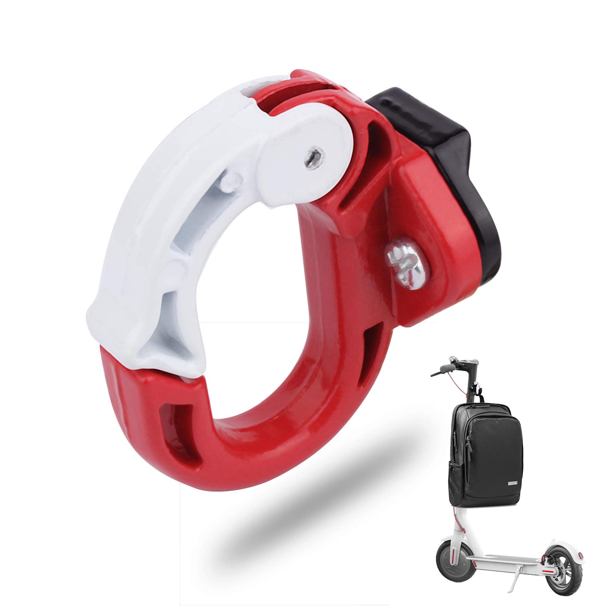 TOMALL Front Claw Hanger Metal Hook Electric Scooter Front Hook Red Aluminum Alloy Holder Hanger for Xiaomi Mijia M365