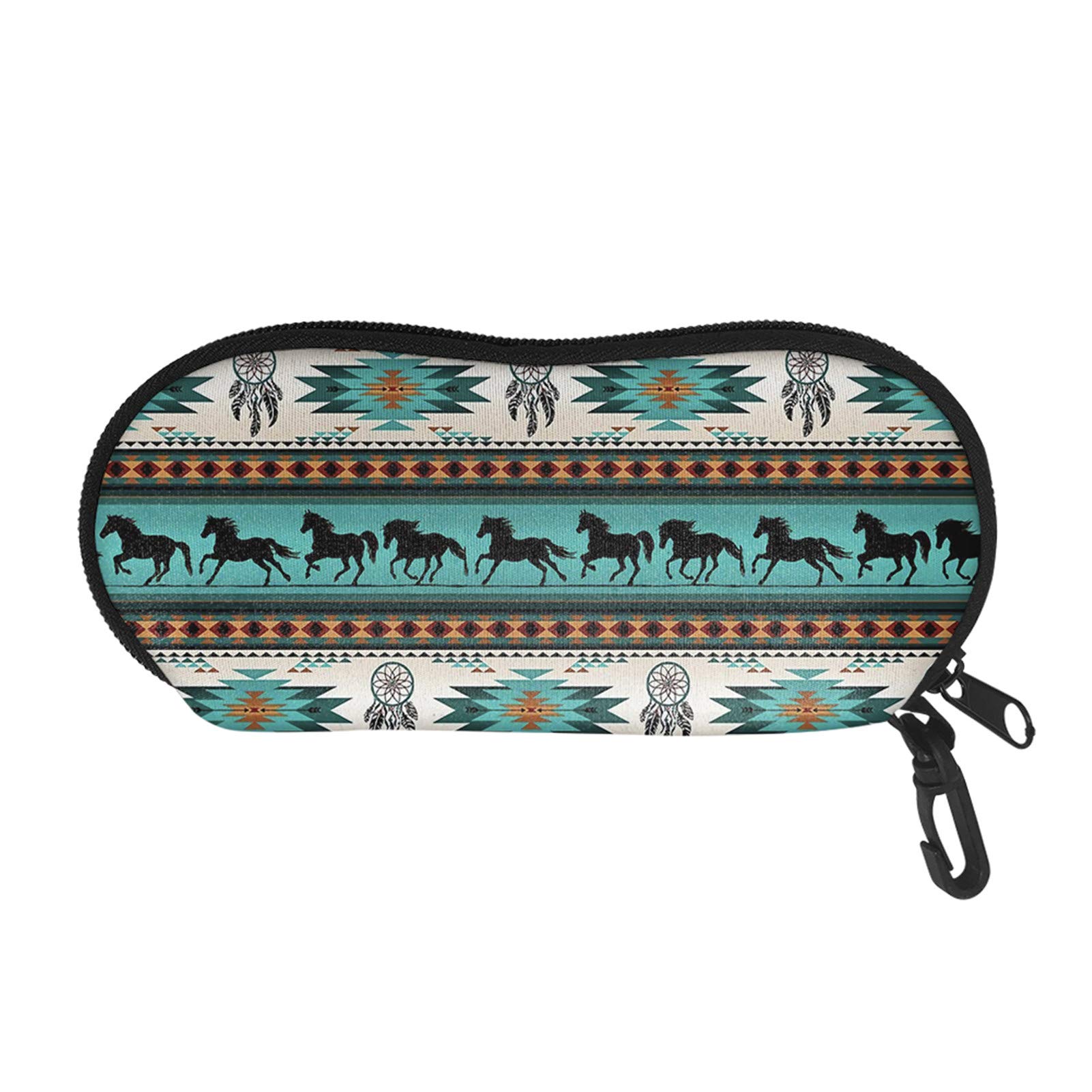 dogintheholeBeach Sea Turtle Printed Eyeglass Cases for Women Sunglasses Soft Case Pouch Zipper Eyeglass Case