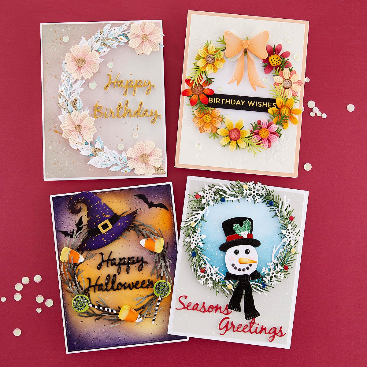 Spellbinders Suzanne Hue, fustelle in metallo per decorazioni natalizie