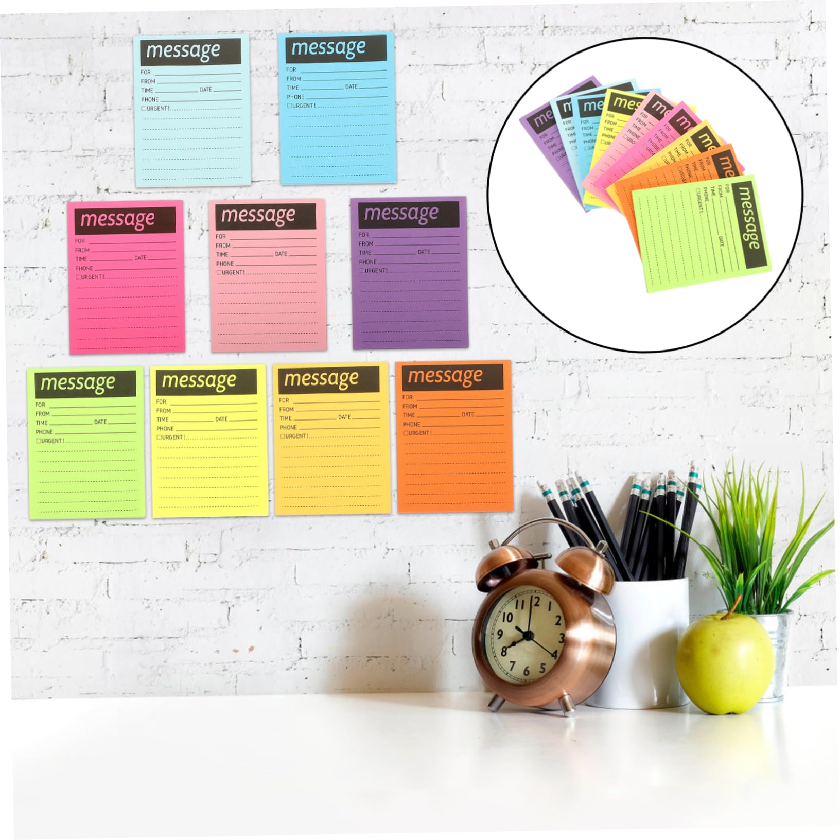 DOITOOL 2 Stück Teiliges Bunte Haftnotizen mit Ablösbarem Kleber Praktische Tragbare Notizzettel für Büro und Haushalt Selbstklebende Memo Pads für Tägliche Nutzung und Terminplanung