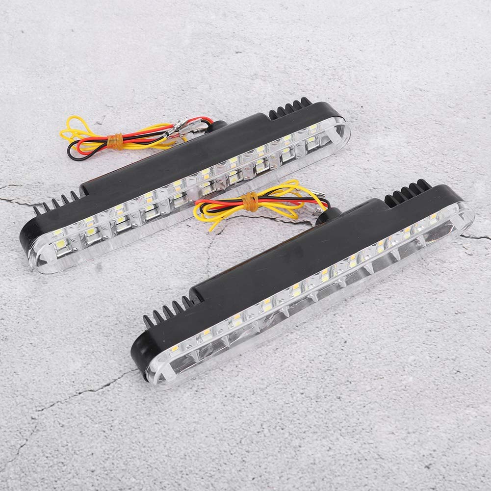 Światła do jazdy dziennej, światła do jazdy dziennej Led, akrylowe światło Led 5050 30led podwójne kolory światła do jazdy dziennej Drl Turn Lamp Fit for Car