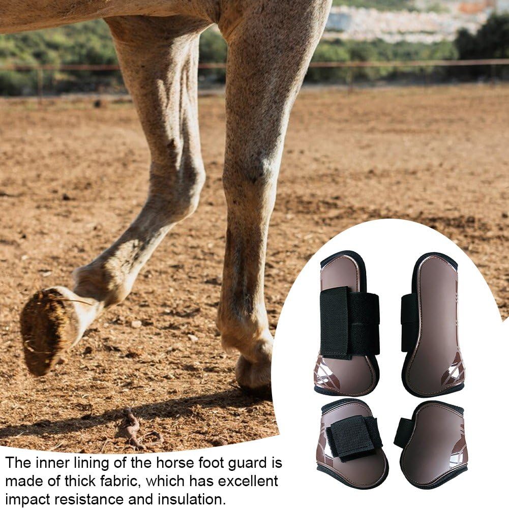 Paratendine del Cavallo, Protezione della Gamba del Cavallo Protezione della Gamba del Cavallo Paranocche del Tendine del Guscio in Pu Ammortizzante per Equitazione Salto