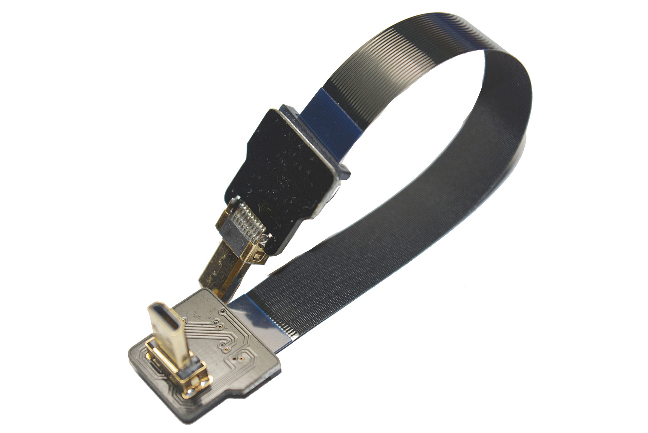 Permanent Short Flat Slim Thin Drone Micro HDMI FPV HDMI Cable Micro 90 Degree Angled Male to Micro HDMI Straight Male for brushless handhold Gimbal