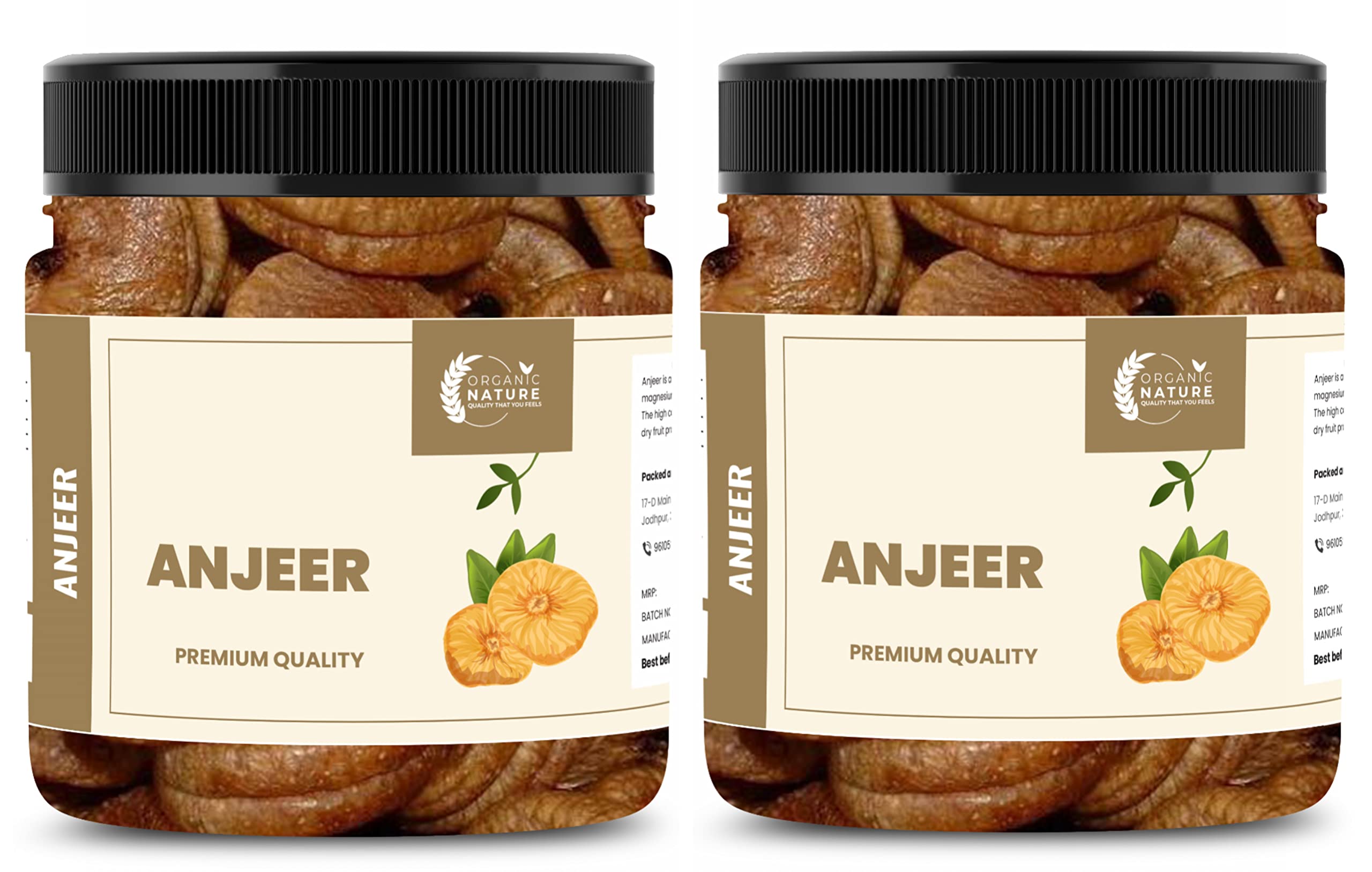 Organic Nature Premium Afghani Anjeer | Dried Figs | Jar Pack. (500 Grams (Pack of 2 of 250 Grams)) (B0B74FM9DM) Amazon Price History, Amazon Price Tracker