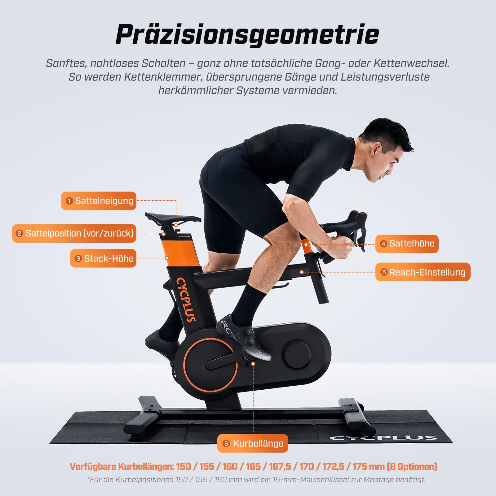 CYCPLUS T7 Smart Fahrradtrainer, 2200W Motor, 20% Steigungssimulation | Platzsparendes Design, bürstenloser Motor, BLE & ANT+ Dual-Modus, Virtuelles Schalten, Bergauf-/Bergab-Simulation