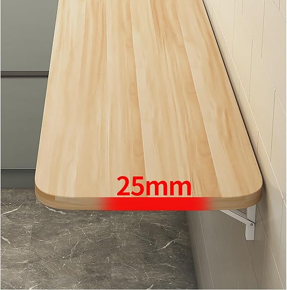 Workbench, Folding Wall Table, Wall Mounted Foldable Table for Small Spaces, Fold Down Laundry Shelf, Drop Leaf Dining Tables for Garage Home Office Kitchen(Black,70x30CM/27.6x11.8in)