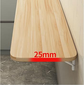 Workbench, Folding Wall Table, Wall Mounted Foldable Table for Small Spaces, Fold Down Laundry Shelf, Drop Leaf Dining Tables for Garage Home Office Kitchen(Black,70x30CM/27.6x11.8in)