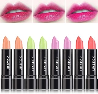 8 PCS Crystal Jelly Color Changing Lipstick Set,Magic Lipstick PH Temperature Color Change Changing Lip Gloss Stain Tinted Lip Balm Waterproof Long Lasting Moisturizing Lipstick for Women