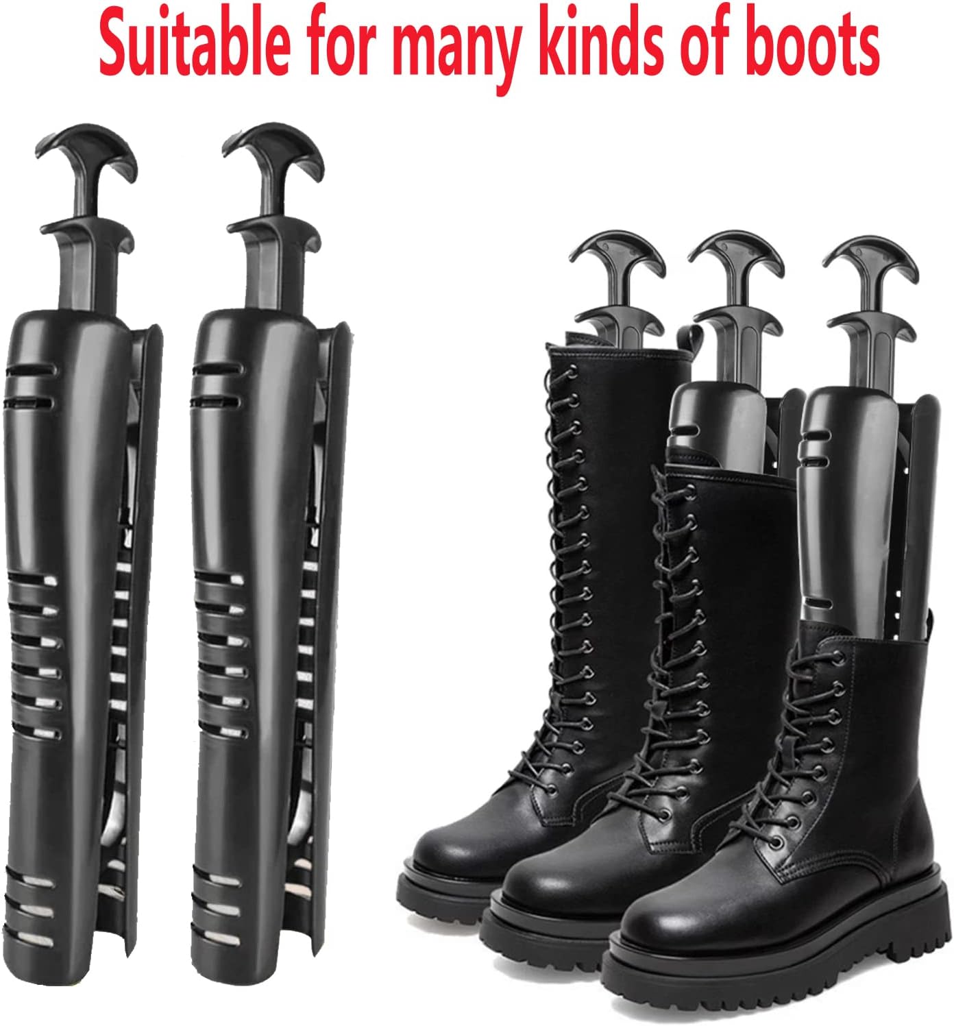 EUQINU Boot Tree Shaft Shapers for Knee High Tall Adjustable Great Support Form Shaping Inserts for Women and Men Shoes