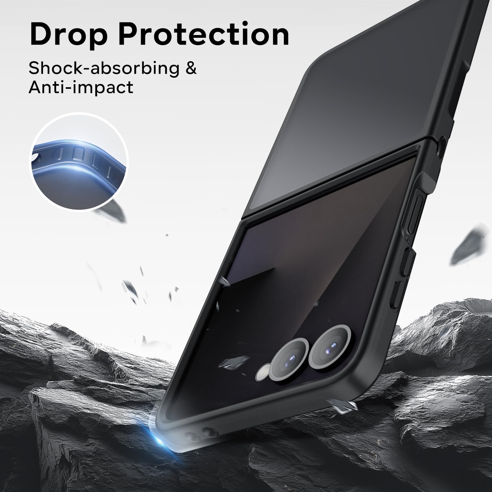 KJYF Custodia per ASUS ROG Phone 7 Ultimate (6.78), Ultra Sottile Morbido Silicone Cover Anti-Graffio Protettiva Case con 2 Pezzi Pellicola Vetro