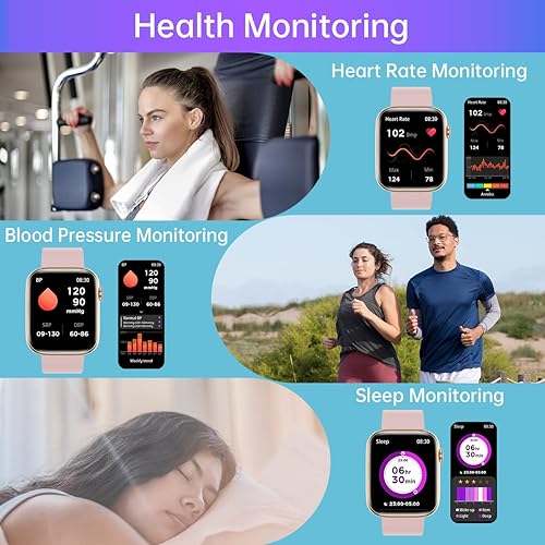 Miniatura 5 de Reloj inteligente reloj inteligente de pantalla táctil completa de 19 pulgadas para teléfonos Android e iOS con monitor de frecuencia cardíaca y