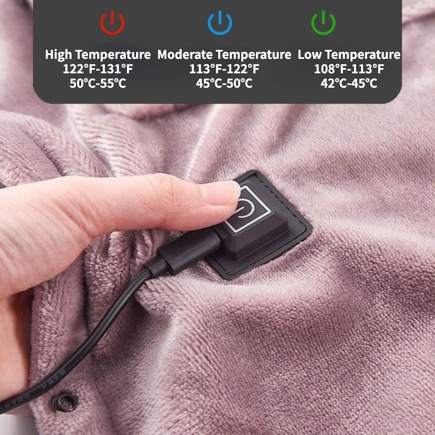 review Verdancy Electric Blanket Heated Throw Machine Washable Flannel 5 Volt Heated Travel Blanket USB Plug Heating Throw for Car Outdoor Camping with 3 Heating Level Overheat Protection (Gray, 71