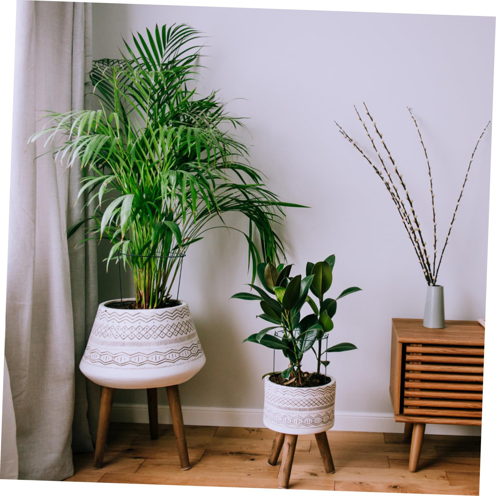 Lot De 3 Tuteurs De Jardin Vert pour Plantes Grimpantes 25/40 Cm, Treillis De Support Robuste en Fer Revêtement Esthétique, Cages à Pivoines Polyvalentes pour Extérieur Et Intérieur