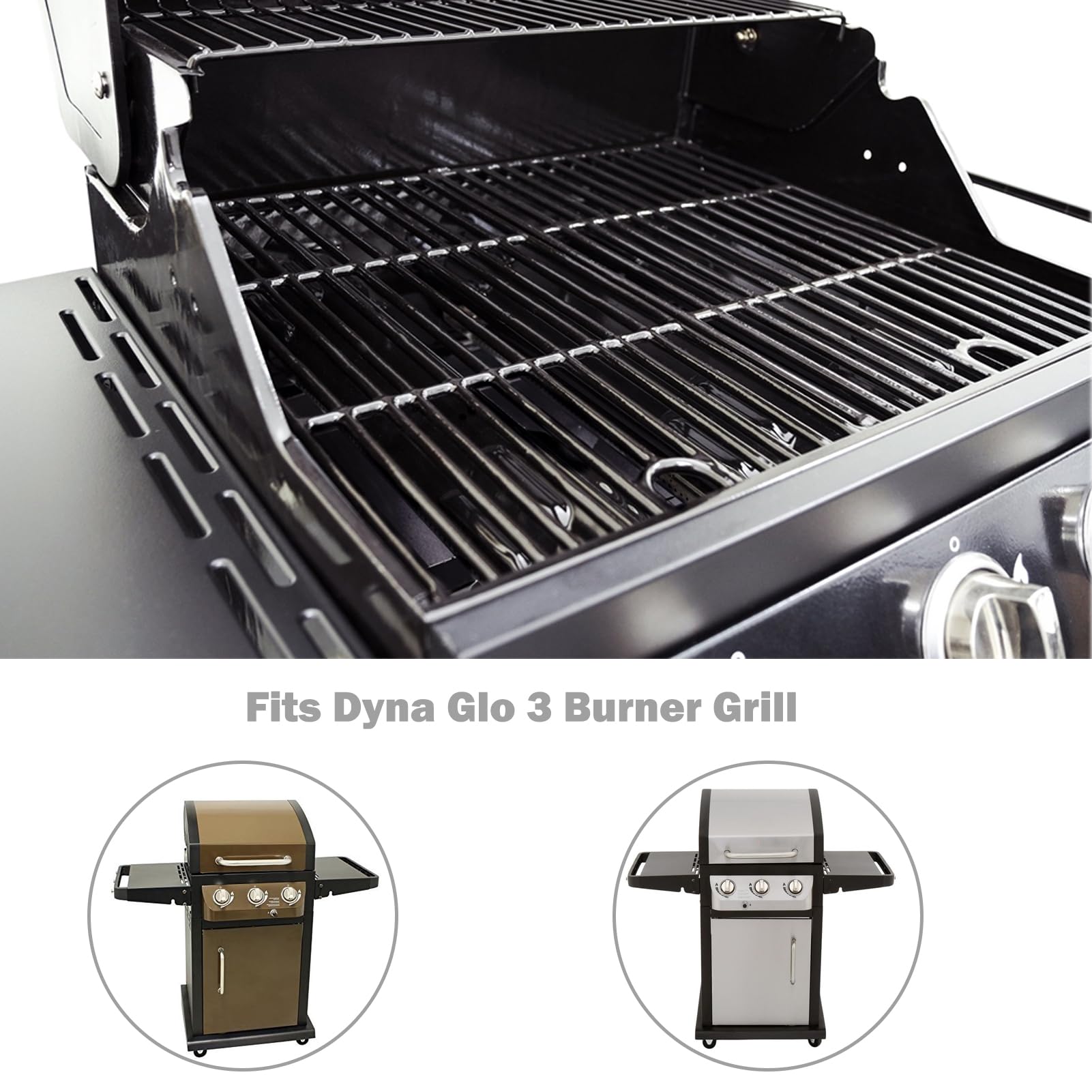Amazon.com : DGB390SNP-D Grill Grates Parts for Dyna Glo Grill Replacement  Parts DGB390SNP DGB390BNP-D Cooking Grates Dyna Glo 3 Burner Gas Grill  Parts 104-13002 Grill Grates DGB390CNP Cast Iron Grid Grate 17.6