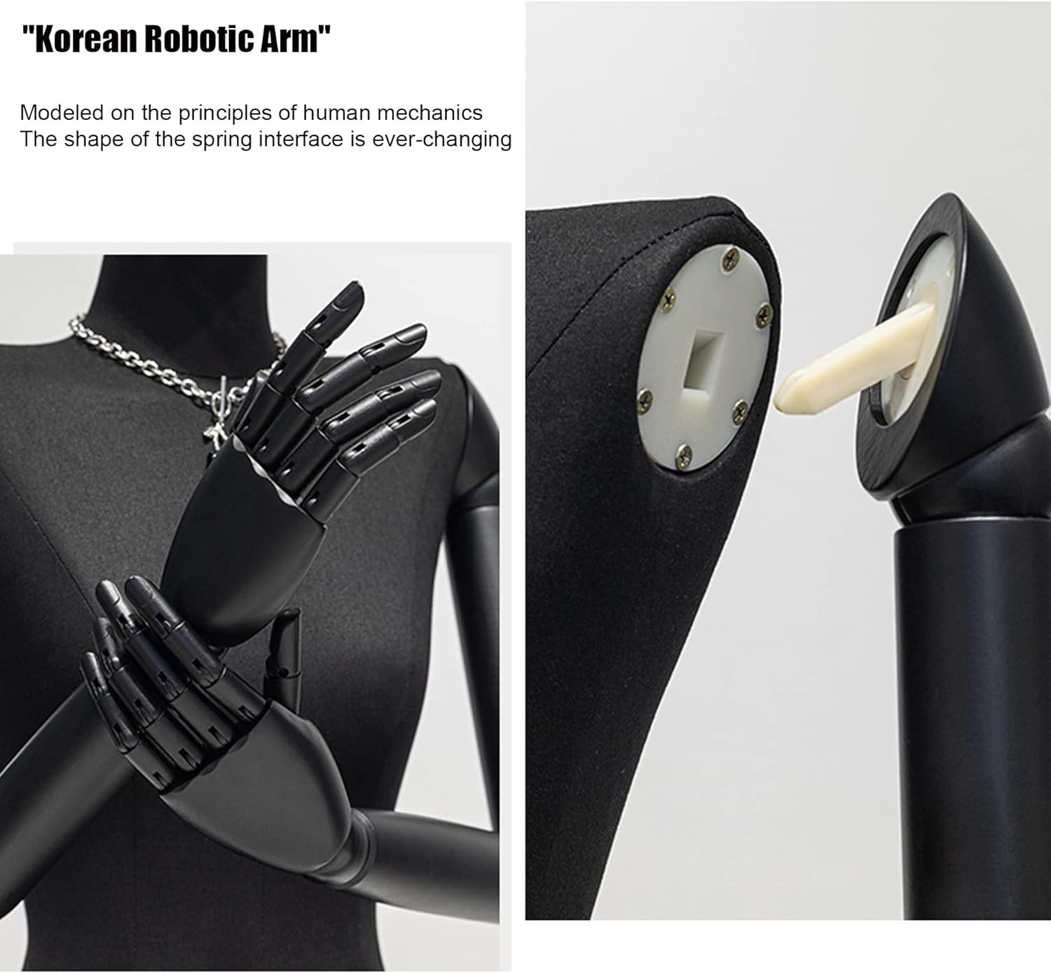 Female Dress Form Fashion Mannequin Torso, Adjustable 73.2"-93.7" Height Stand, Detachable Dress Form, for Retail Clothing Shops, Trade Shows, Online Boutiques,Universal Wheel,B