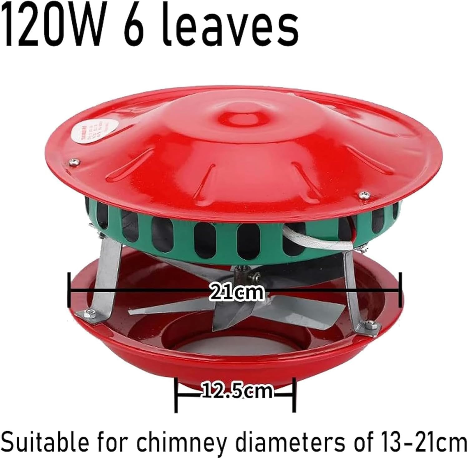 Chimney Fan, Chimney Smoke Evacuator, 120W Fireplace Exhaust Fan Flue Fan, Household Chimney Draft Inducer Chimney Exhaust Fan for Fireplace,A