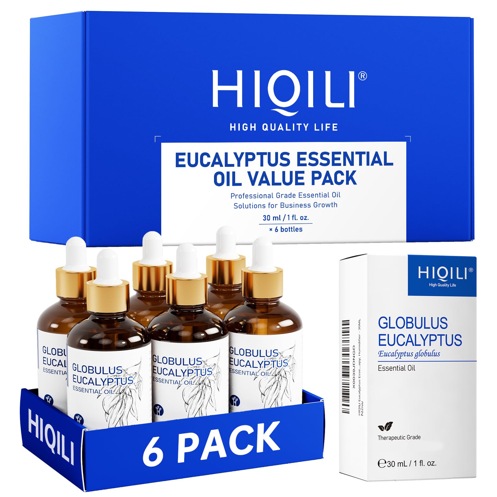 HIQILI Eucalyptus Essential Oil Set, Bulk Pack for Business