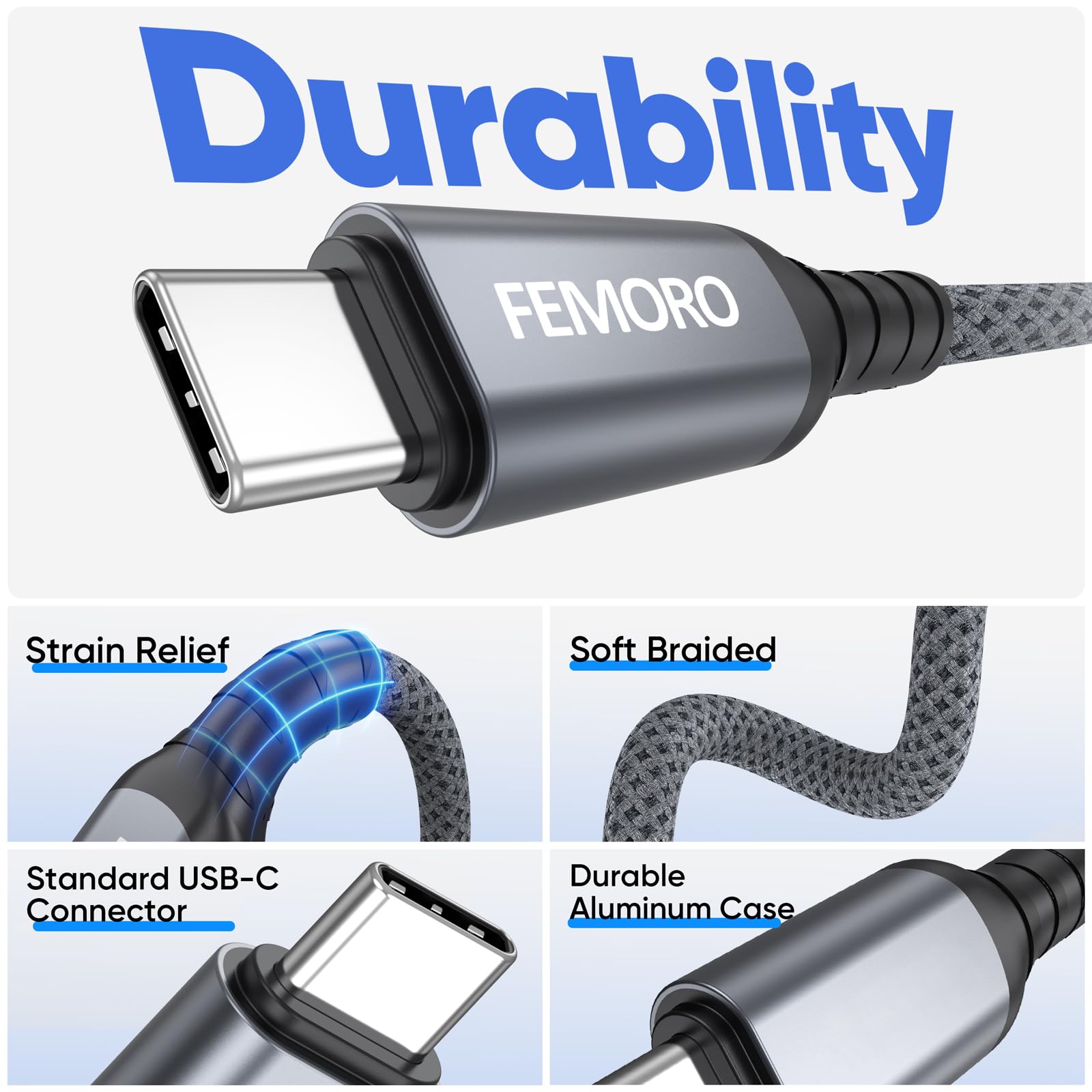 Cavo di prolunga USB C da 0,9 m, prolunga USB 4 [8K/20Gbps/240W], display da USB C maschio a USB-C femmina, trasferimento ad alta velocità e ricarica rapida per Thunderbolt 4/3 MacBook Pro/Air iMac