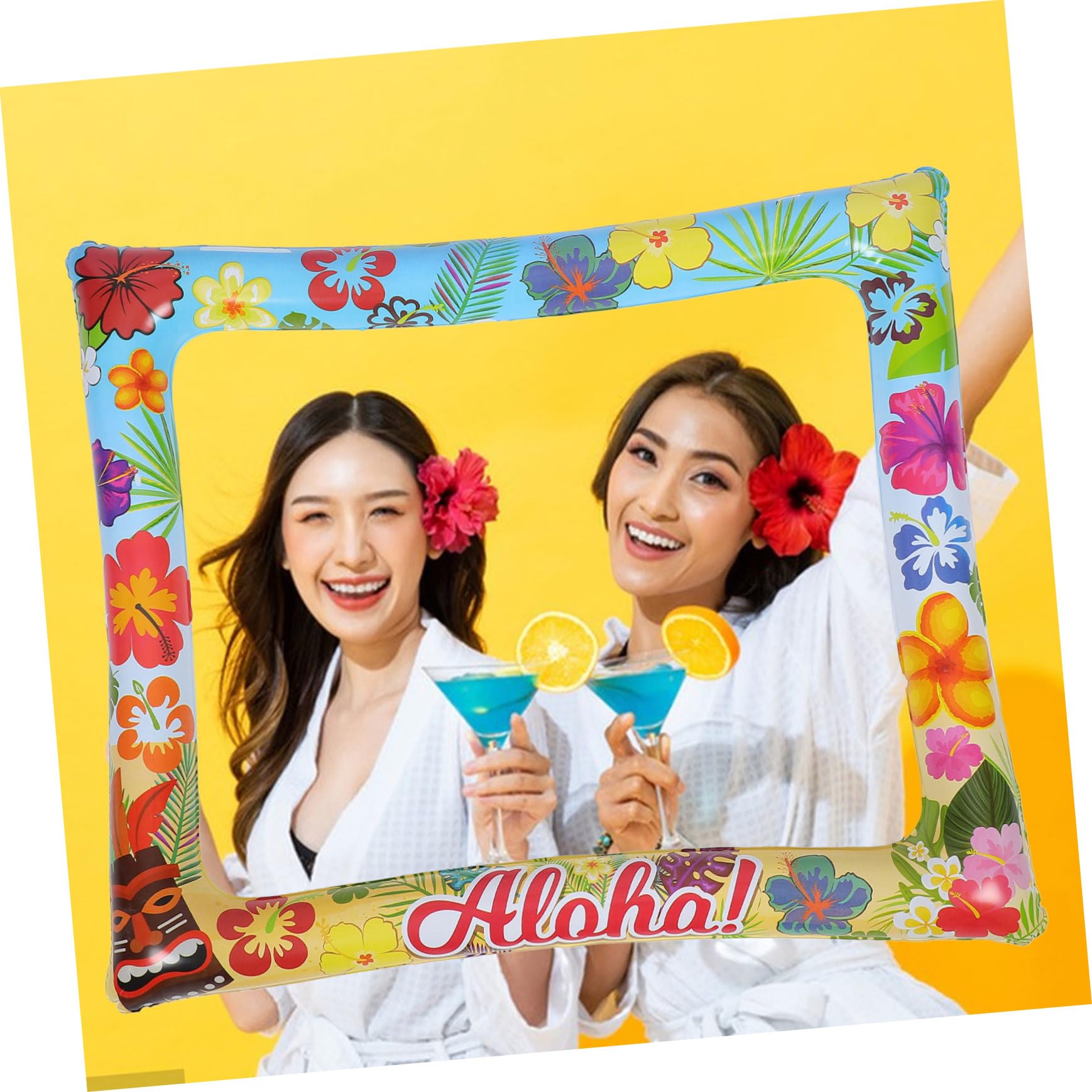 BESPORTBLE 3pezzi Cornice Fotografica Gonfiabile Per Selfie Accessorio Per Feste Estive e Foto Booth Decorazione Per Party Hawaiani e Celebrazioni Con Amici e Famiglia
