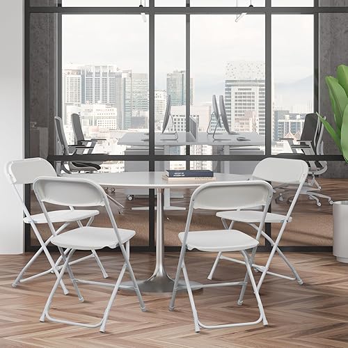 Miniatura 9 de Silla plegable de 6 piezas, sillas de plástico con capacidad de 330 libras, fácil de plegar y almacenar, adecuadas para interiores y exteriores,