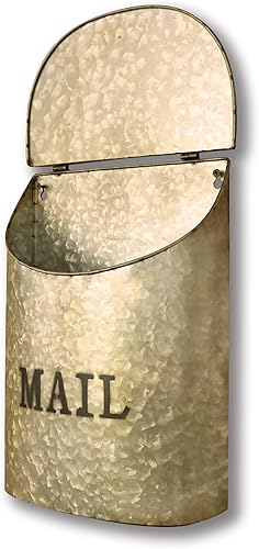 Miniatura 3 de NACH Buzón con bloqueo, 13.9 x 3.93 x 10.6 pulgadas, dorado, montaje en pared, buzón con cerradura Emily