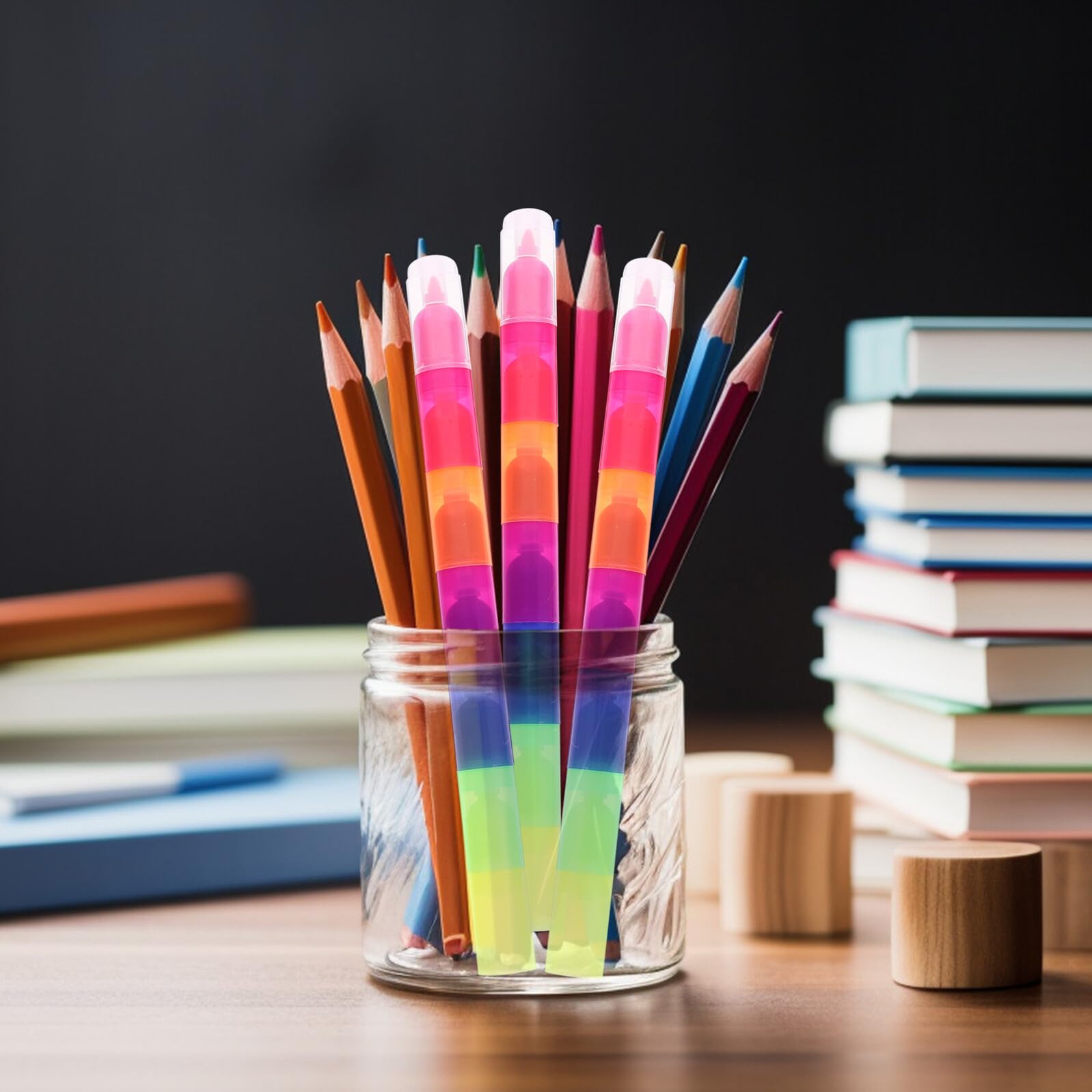 50 Stück 10 Stück Kleine Mehrfarbige Textmarker mit Starker Deckkraft Flacher Graffiti Marker Leuchtende Farben und Schülerbedarf für Schule und Scrapbooking