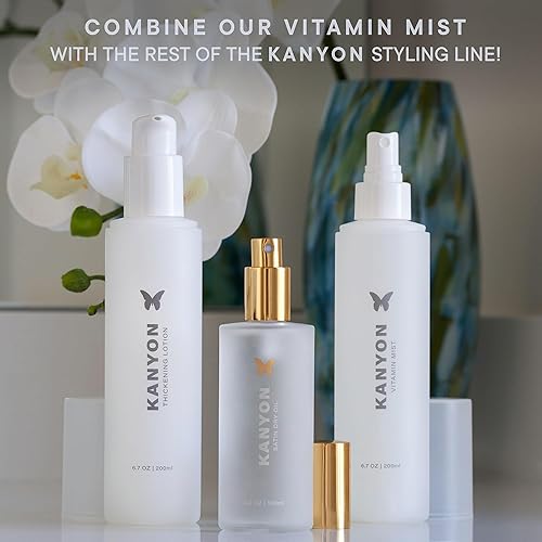 Miniatura 6 de Kanyon Vitamin Mist - Spray acondicionador sin enjuague de 6.7 onzas para peinar el cabello, acondicionador desenredante para encrespamiento, puntas